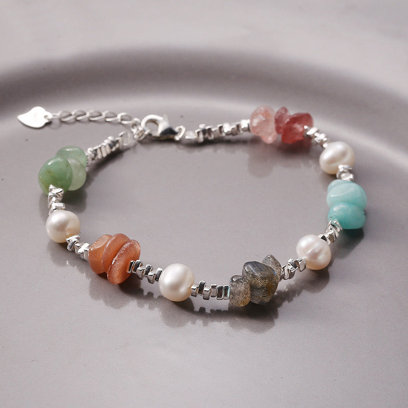 “Pearl Aura" Crystal Baroque Silver Strand