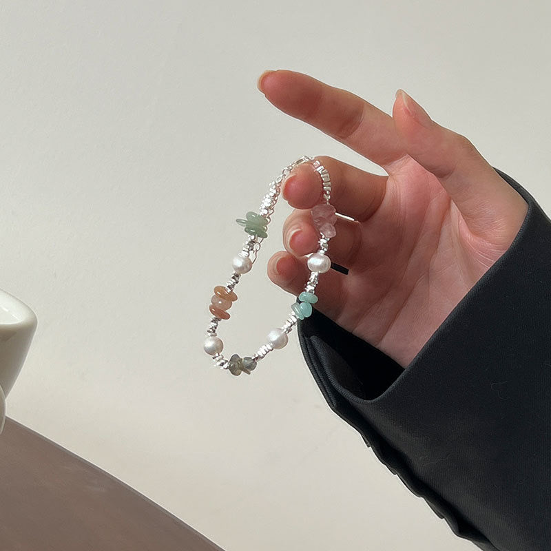 “Pearl Aura" Crystal Baroque Silver Strand