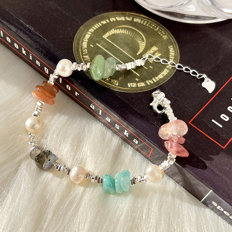 “Pearl Aura" Crystal Baroque Silver Strand