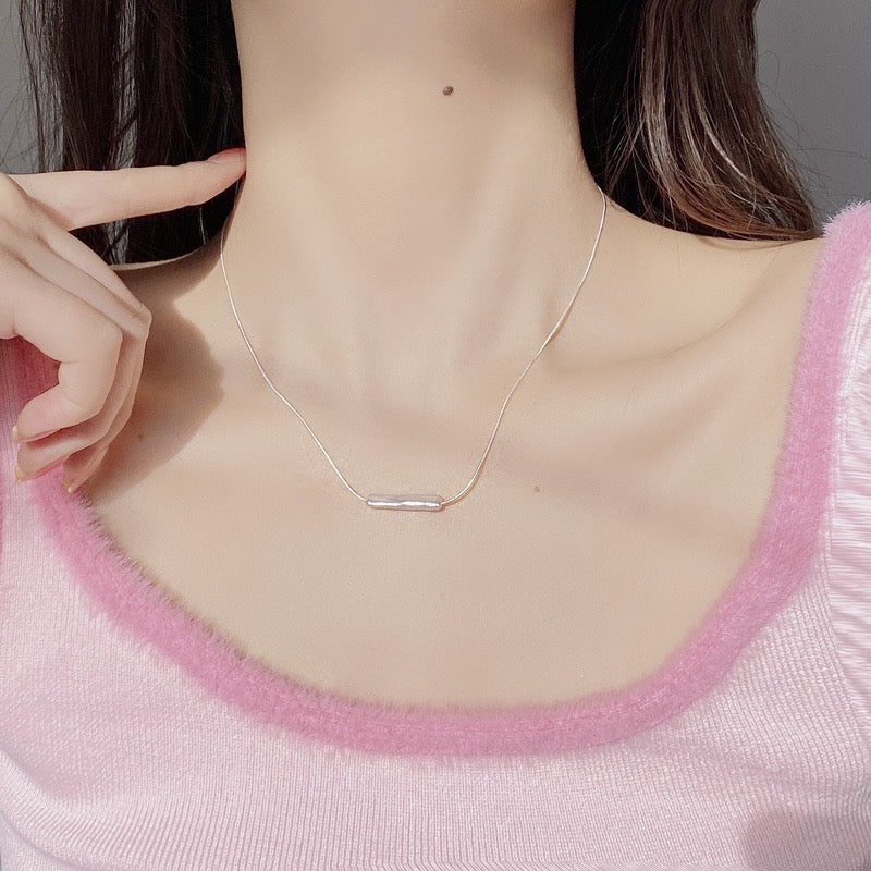 "Pearl Aura" Sleek Baroque Pendant