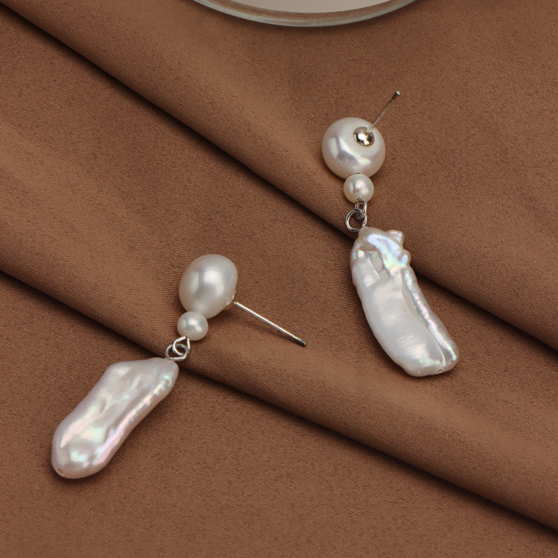 "Pearl Aura" Baroque Earrings E01