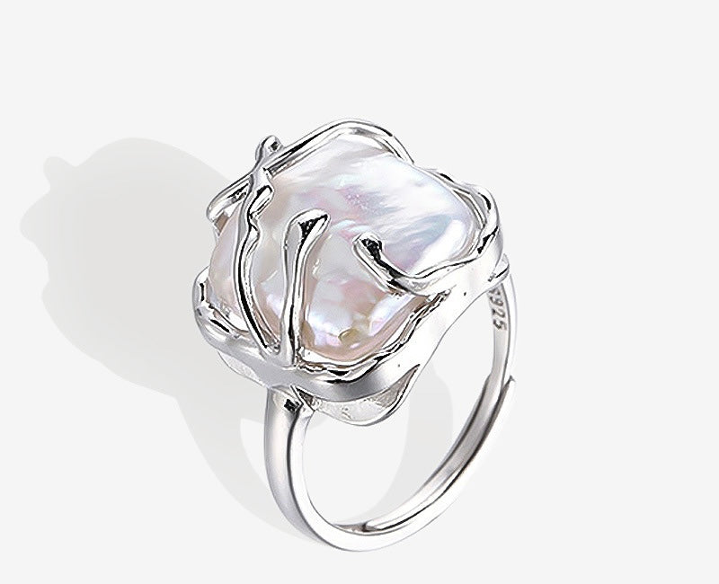 "Pearl Aura" Baroque Ring R01