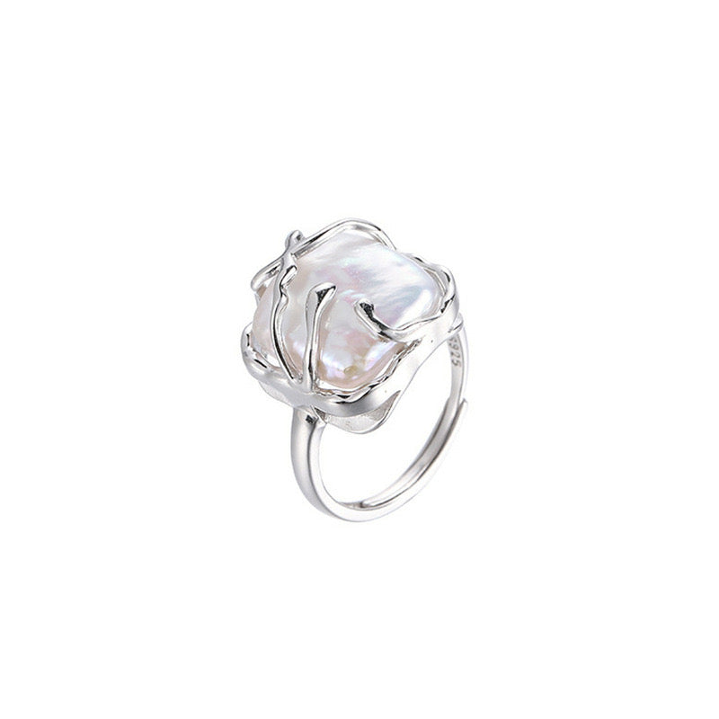 "Pearl Aura" Baroque Ring R01