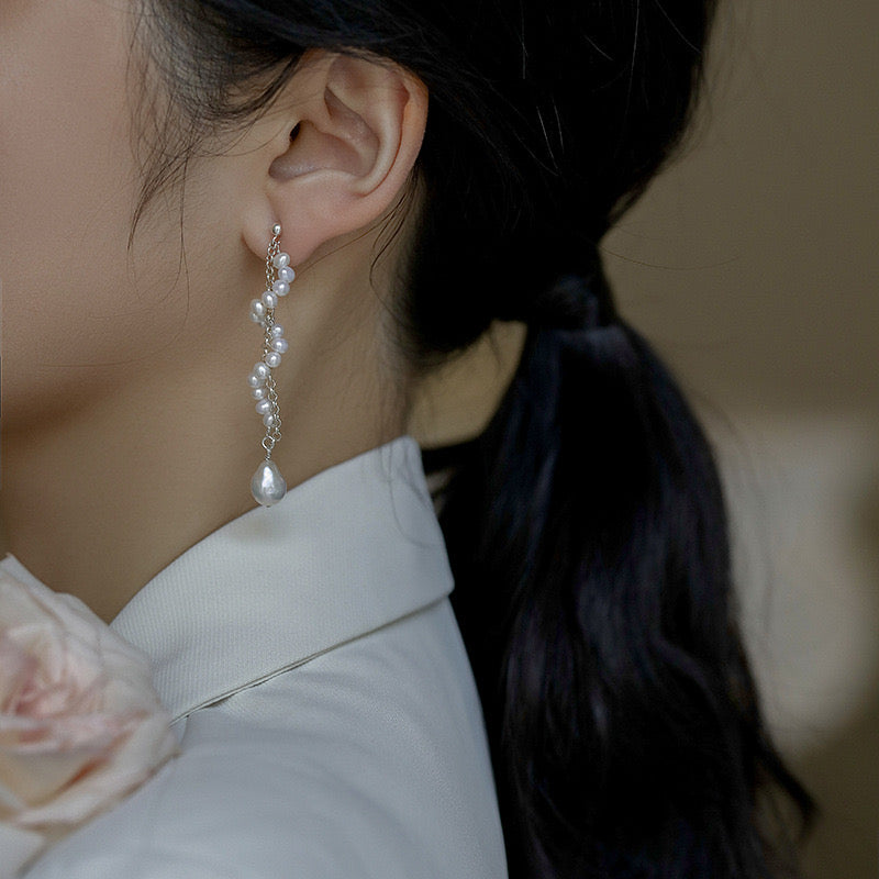 "Pearl Aura" Baroque Earrings E04