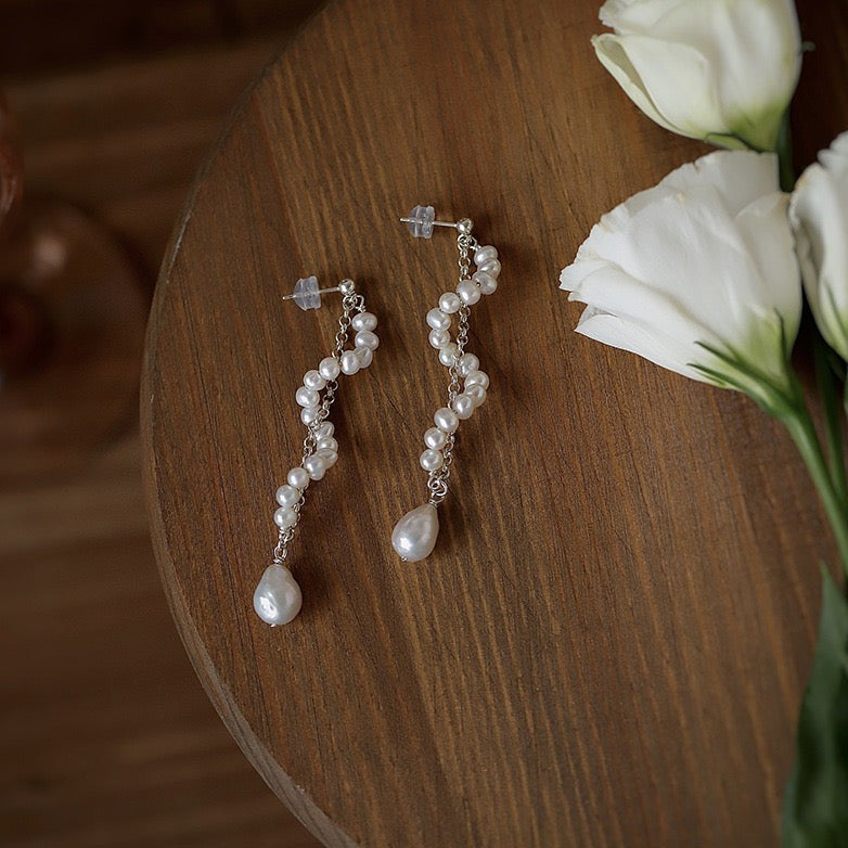 "Pearl Aura" Baroque Earrings E04