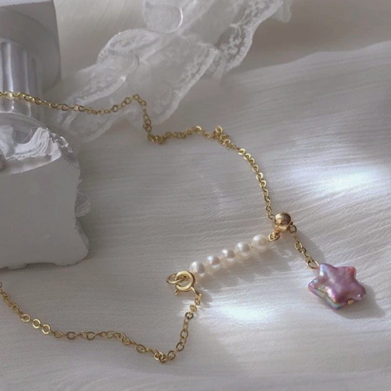 “Pearl Aura” Star Pearl Necklace