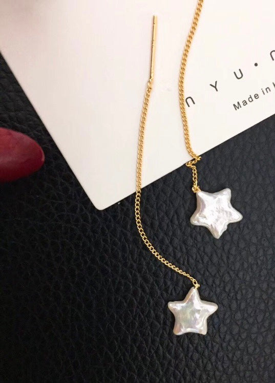 “Pearl Aura" Starlight Drop Earrings
