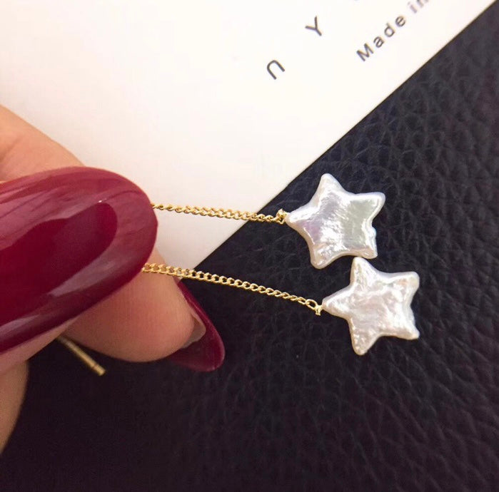 “Pearl Aura" Starlight Drop Earrings