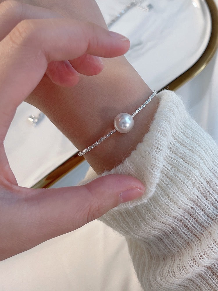 “Pearl Aura” Glacier Shards Bracelet