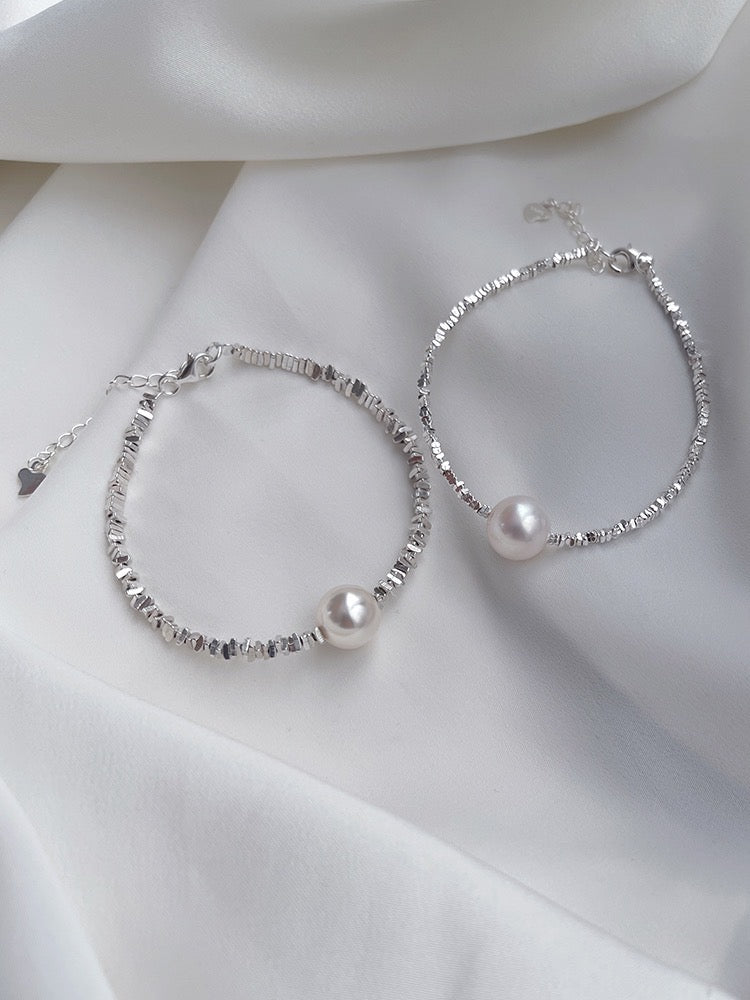 “Pearl Aura” Glacier Shards Bracelet