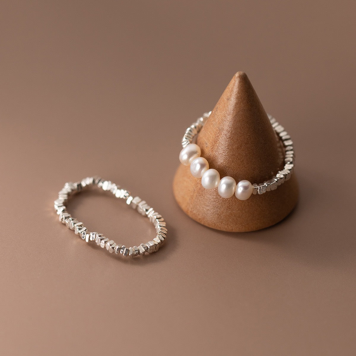 “Pearl Aura” Stellar Silver Ring