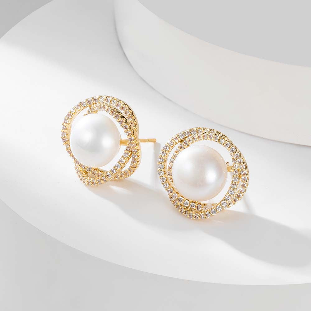 “Pearl Aura” Pearl Earrings E10