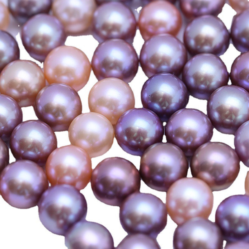 “Pearl Aura” Purple/pink round Pearls
