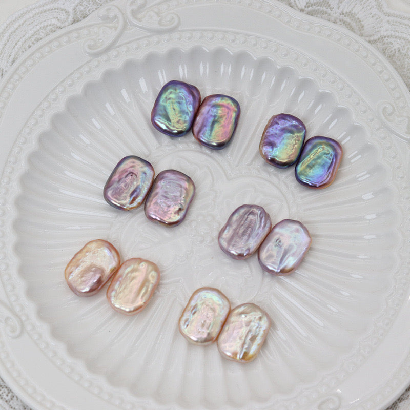 "Pearl Aura" Square-shaped pearls