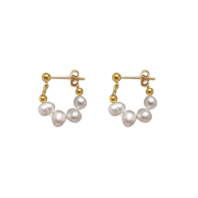 “Pearl Aura” Floral Pearl Earrings