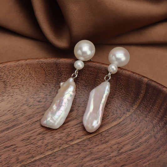 "Pearl Aura" Baroque Earrings E01