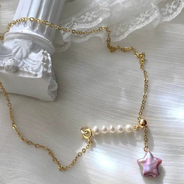 “Pearl Aura” Star Pearl Necklace