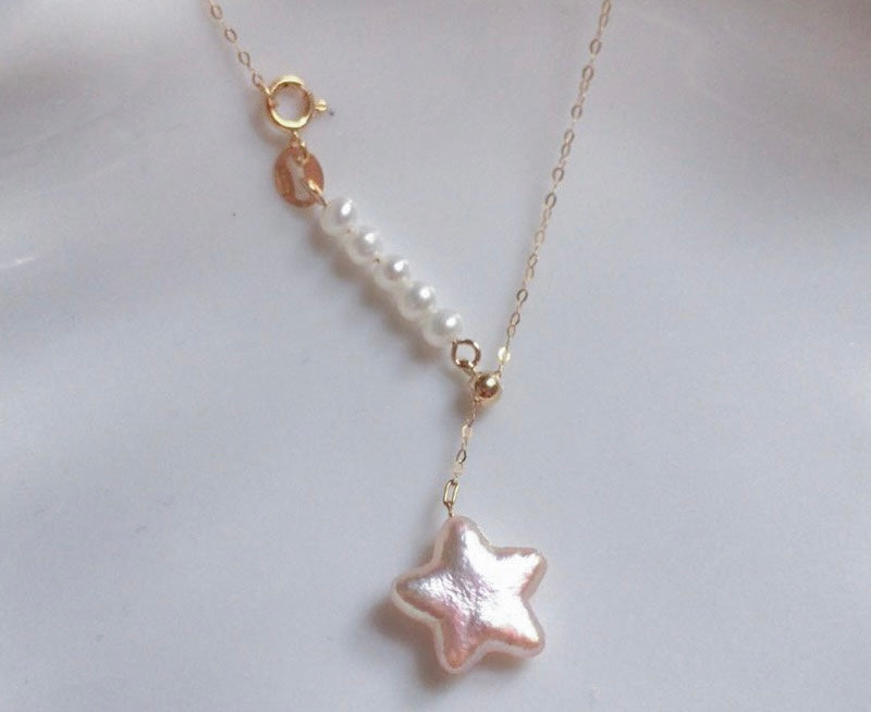 “Pearl Aura” Star Pearl Necklace