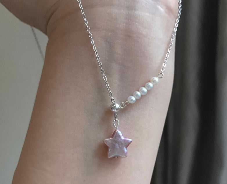 “Pearl Aura” Star Pearl Necklace