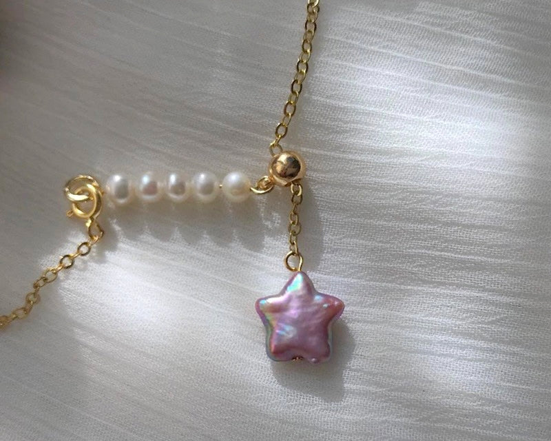 “Pearl Aura” Star Pearl Necklace