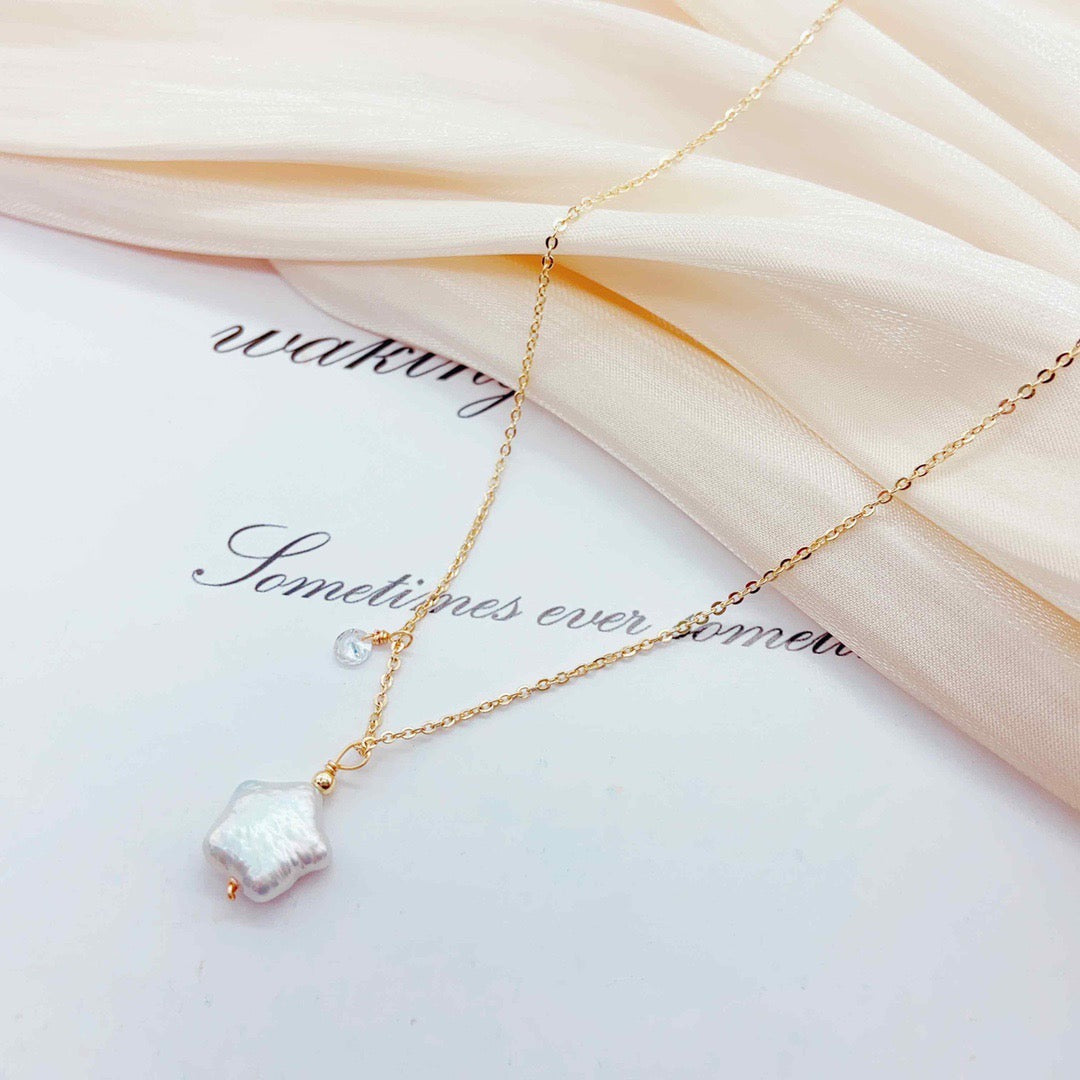 “Pearl Aura” Star Pearl Necklace