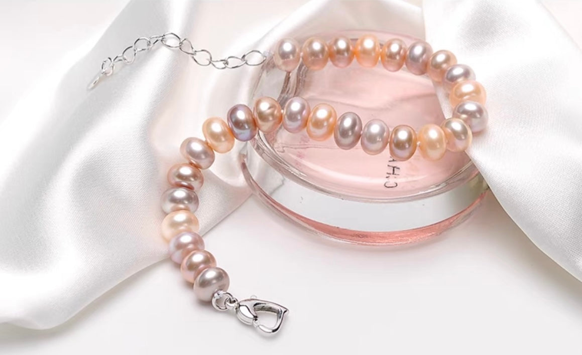 “Pearl Aura” OvalLink Bracelet B01