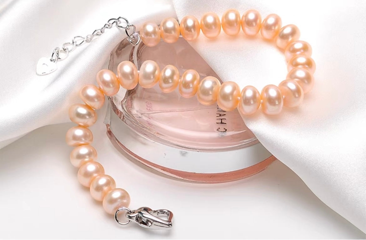 “Pearl Aura” OvalLink Bracelet B01