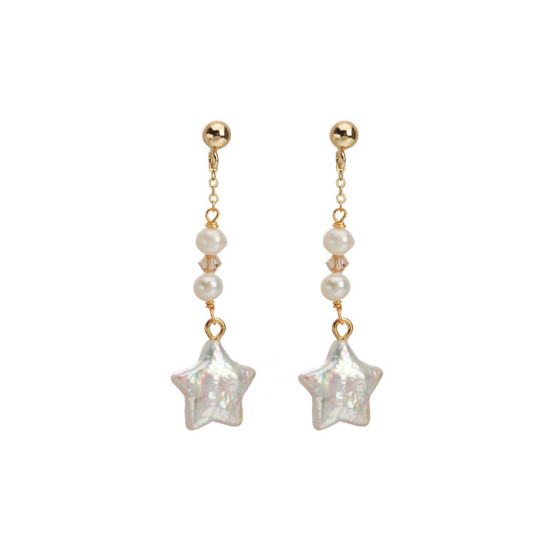 "Pearl Aura " Star Pearl Earrings E12